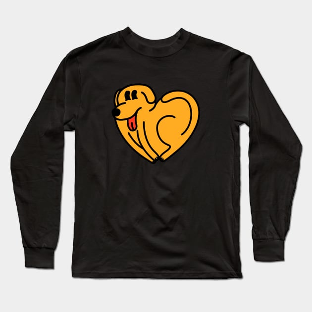 Dog Love Dog Heart Long Sleeve T-Shirt by imotvoksim